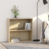 Vidaxl boekenkast 80x30x76,5 cm bewerkt hout sonoma eikenkleurig