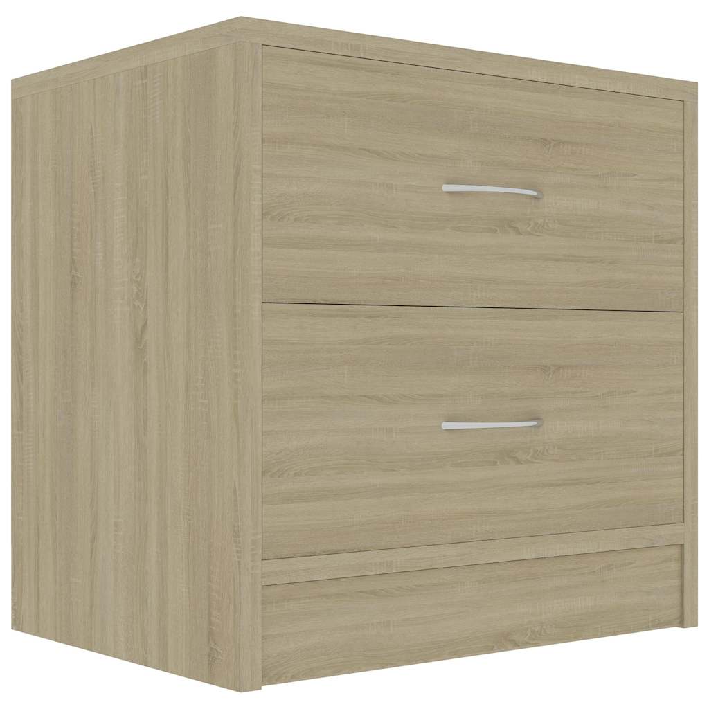 Vidaxl nachtkastje 40x30x40 cm bewerkt hout sonoma eikenkleurig