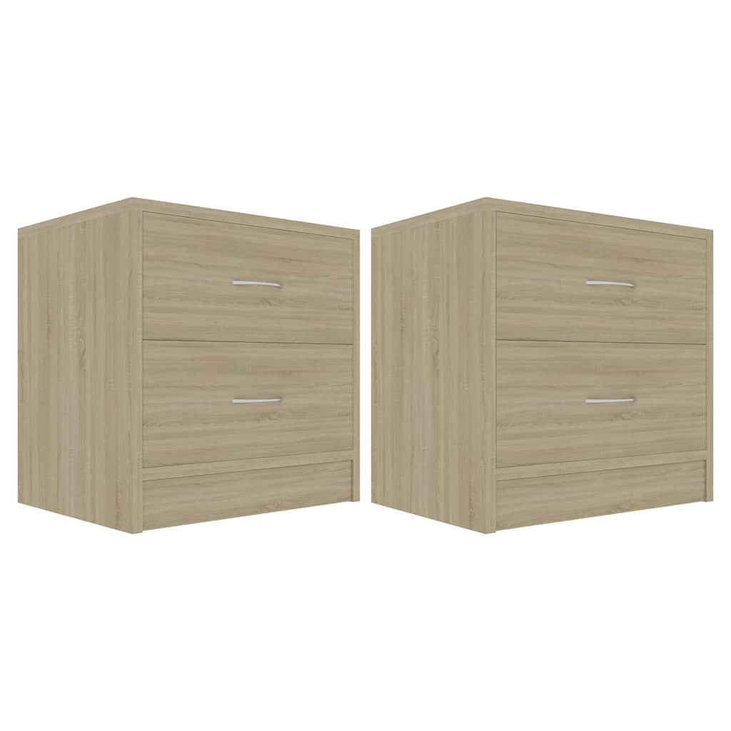 Vidaxl nachtkastjes 2 st 40x30x40 cm bewerkt hout sonoma eikenkleurig