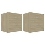 Vidaxl nachtkastjes 2 st 40x30x40 cm bewerkt hout sonoma eikenkleurig