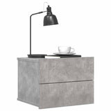 Vidaxl nachtkastje 40x30x30 cm bewerkt hout betongrijs
