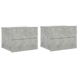 Vidaxl nachtkastjes 2 st 40x30x30 cm bewerkt hout betongrijs