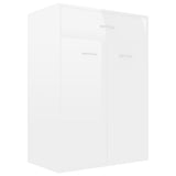 Vidaxl Schuhschrank 60x35x84 cm verarbeitetes Holz Hochglanz weiß