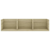 Vidaxl cd-wandschap 75x18x18 cm bewerkt hout sonoma eikenkleurig