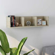 Vidaxl cd-wandschap 75x18x18 cm bewerkt hout sonoma eikenkleurig