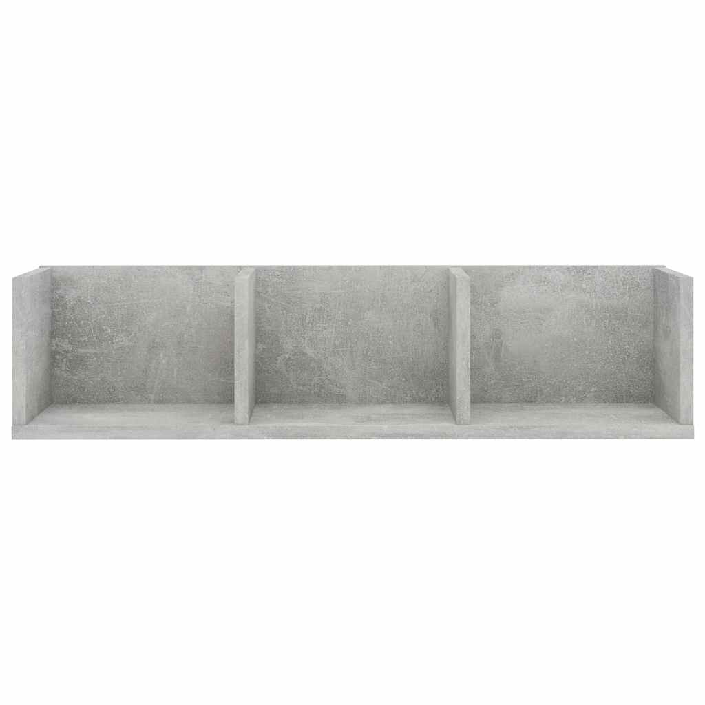Vidaxl cd-wandschap 75x18x18 cm bewerkt hout betongrijs