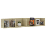 Vidaxl cd-wandschap 100x18x18 cm bewerkt hout sonoma eikenkleurig