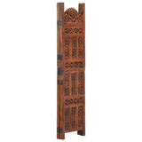 Vidaxl kamerscherm 4 panelen handgesneden 160x165 cm mangohout bruin