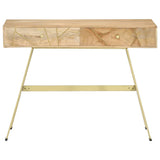 Vidaxl schrijftafel met lades 100x55x75 cm massief mangohout