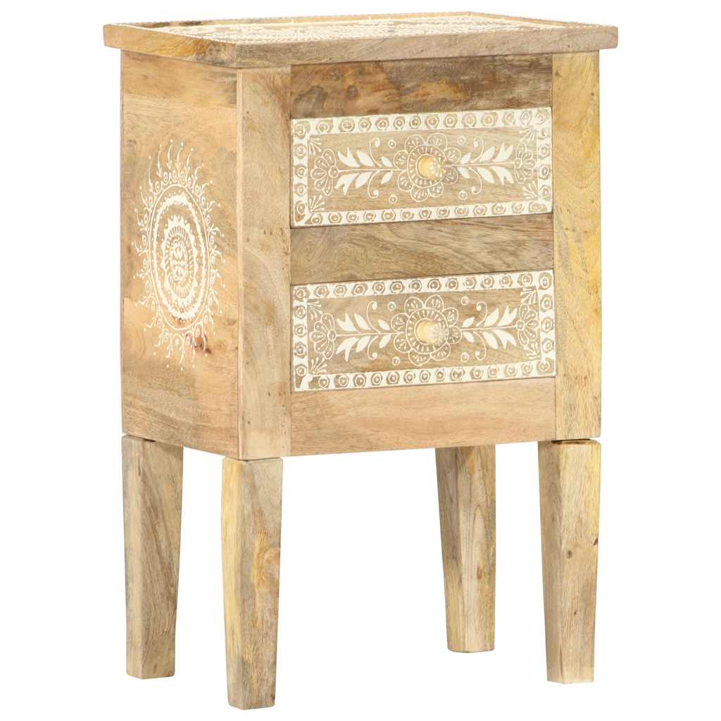 Vidaxl nachtkastje handgeschilderd 40x30x60 cm massief mangohout
