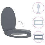 Vidaxl Toilettensitz Soft-close-ovales Grau