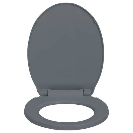 Vidaxl Toilettensitz Soft-Close- und Schnellveröffentlichungs ovales Grau