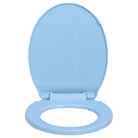 Vidaxl Toilettensitz Soft-Close- und Schnellveröffentlichungs-Ovalblau