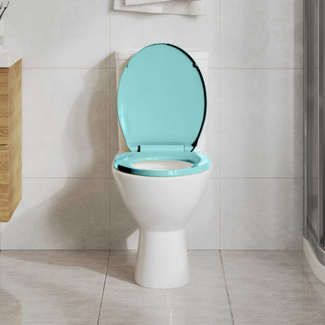 Vidaxl-Toilettensitz weiche Ovalgrün