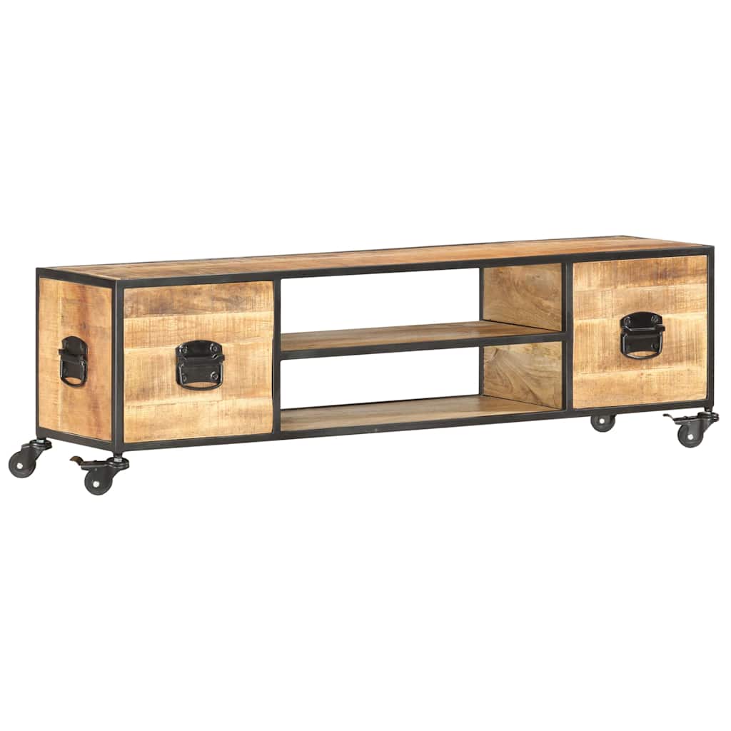Vidaxl tv-meubel 130x30x39 cm massief mangohout