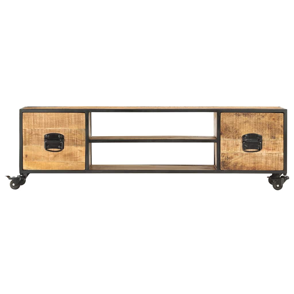 Vidaxl tv-meubel 130x30x39 cm massief mangohout
