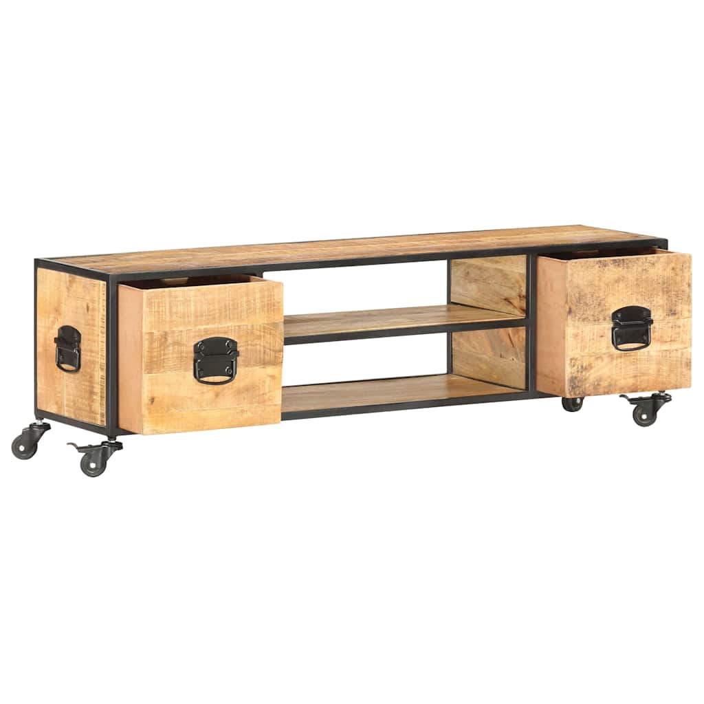 Vidaxl tv-meubel 130x30x39 cm massief mangohout