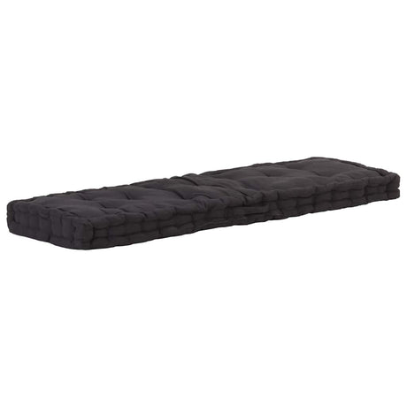 Vidaxx Paletten-Bodenkissen 120x40x7 cm Baumwolle schwarz