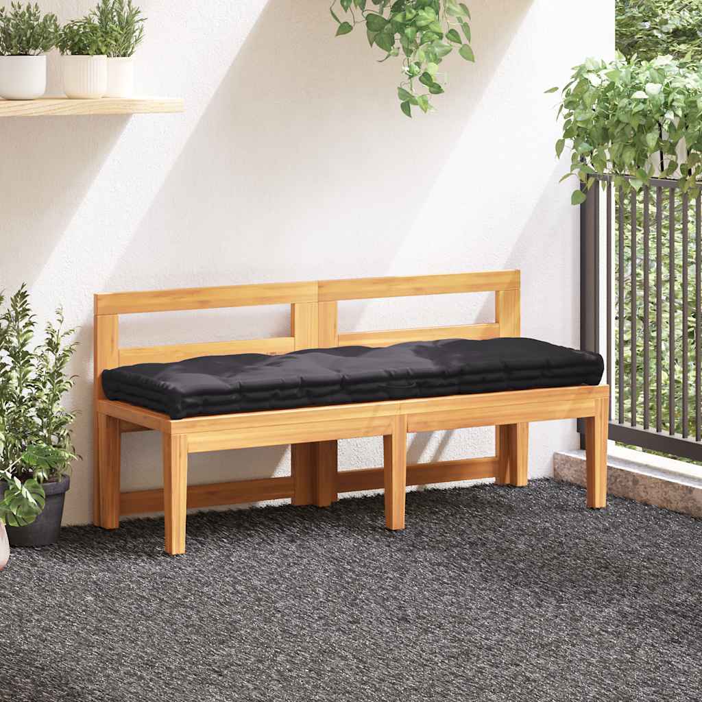 Vidaxl Palettenbodenkissen 120 x 40 x 7 cm Baumwollschwarz