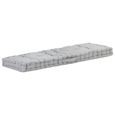Vidaxx Paletten-Bodenkissen 120x40x7 cm Baumwolle grau