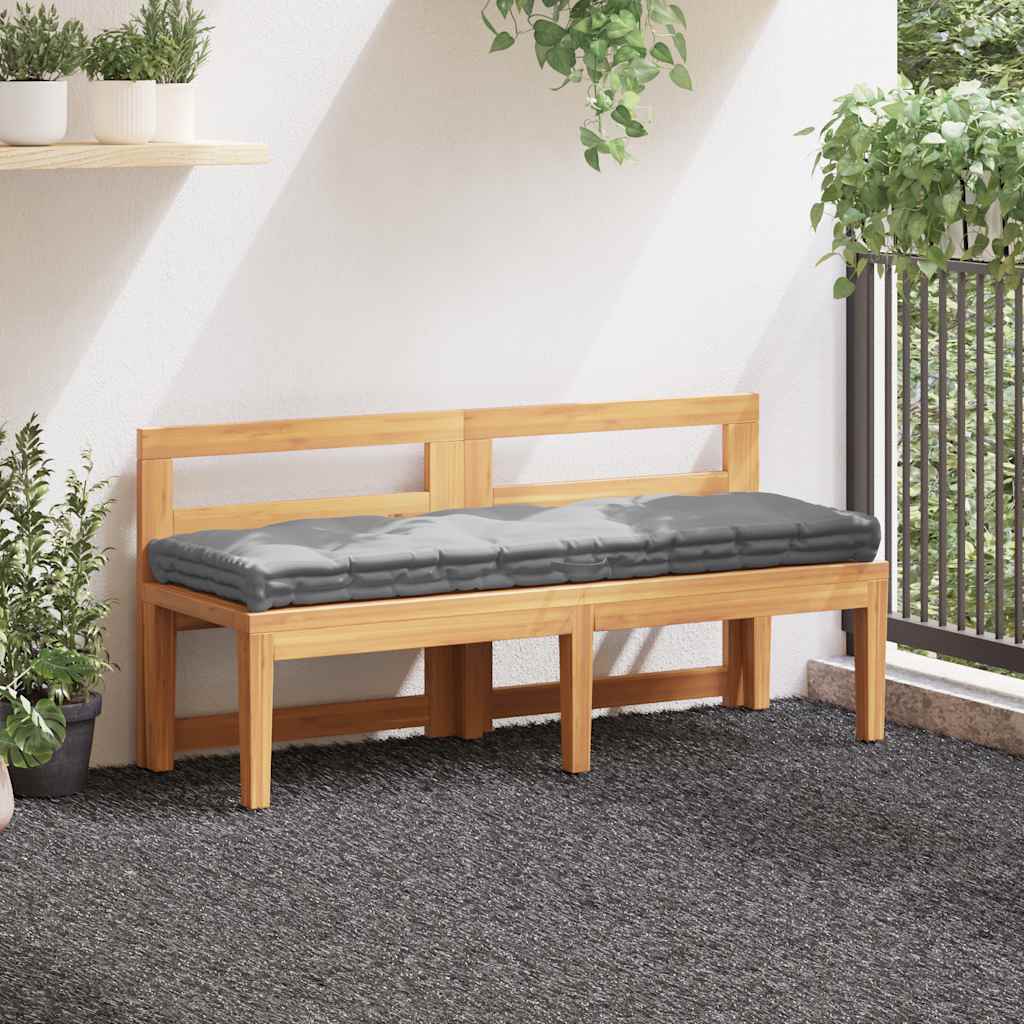 Vidaxl Palettenbodenkissen 120 x 40 x 7 cm Baumwollgrau