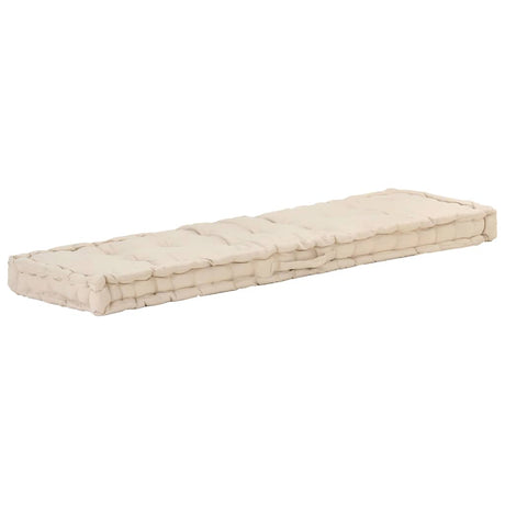 Vidaxx Paletten-Bodenkissen 120x40x7 cm Baumwolle beige