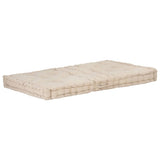 VIDAXL PALLET FODEN KUSSE 120 x 80 x 10 cm Baumwoll Beige