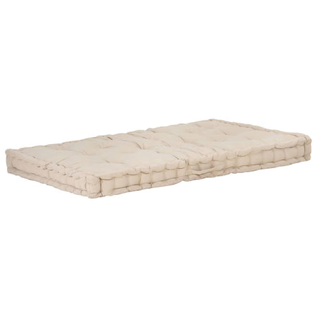 VIDAXL PALLET FODEN KUSSE 120 x 80 x 10 cm Baumwoll Beige