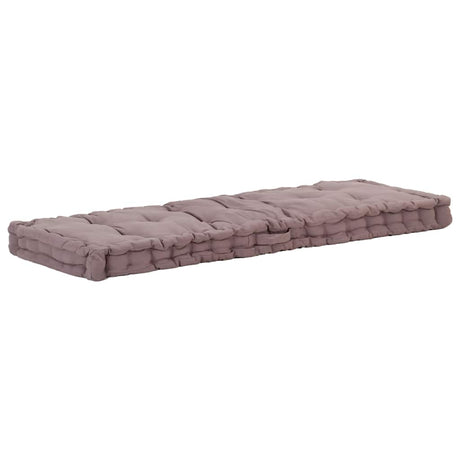 Vidaxx Paletten-Bodenkissen 120x40x7 cm Baumwolle Taupe