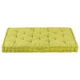 Vidaxl Palettenbodenkissen 120 x 80 x 10 cm Baumwollgrün