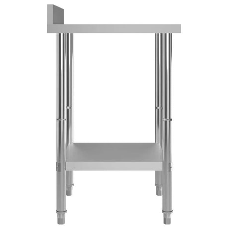 VIDAXL KISchenwork -Tisch mit Begrüßungsbildschirm 60x60x93 cm Edelstahl