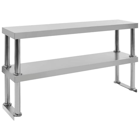 VIDAXL-Erhöhung für Arbeitstabelle 2-layer 120 x 30 x 65 cm Edelstahl