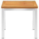Vidaxl tuinbijzettafel 45x45x38 cm massief acaciahout roestvrij staal