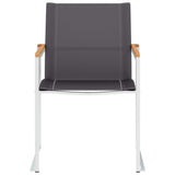 Vidaxl tuinstoelen 2 st textileen en roestvrij staal grijs