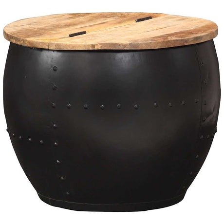 Vidaxl salontafel rond 53x43 cm massief mangohout