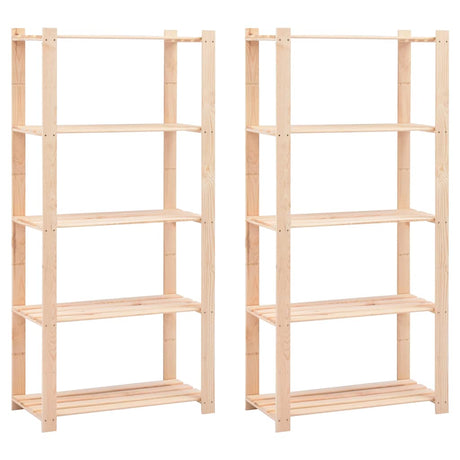 Vidaxx Lagerregale 5-lagig 2 Stk. 80x38x170 cm Kiefernholz 250 kg