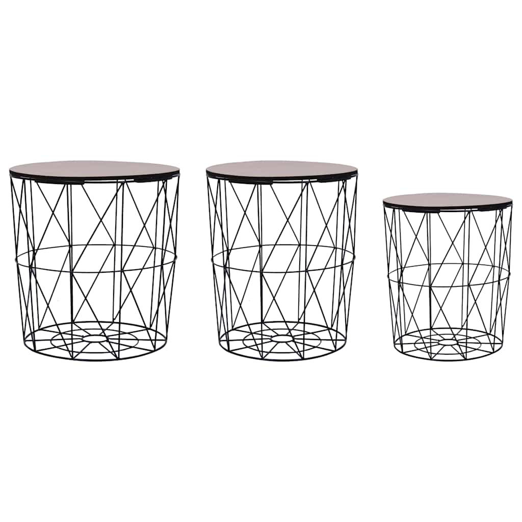 Vidaxl salontafels 3 st zwart