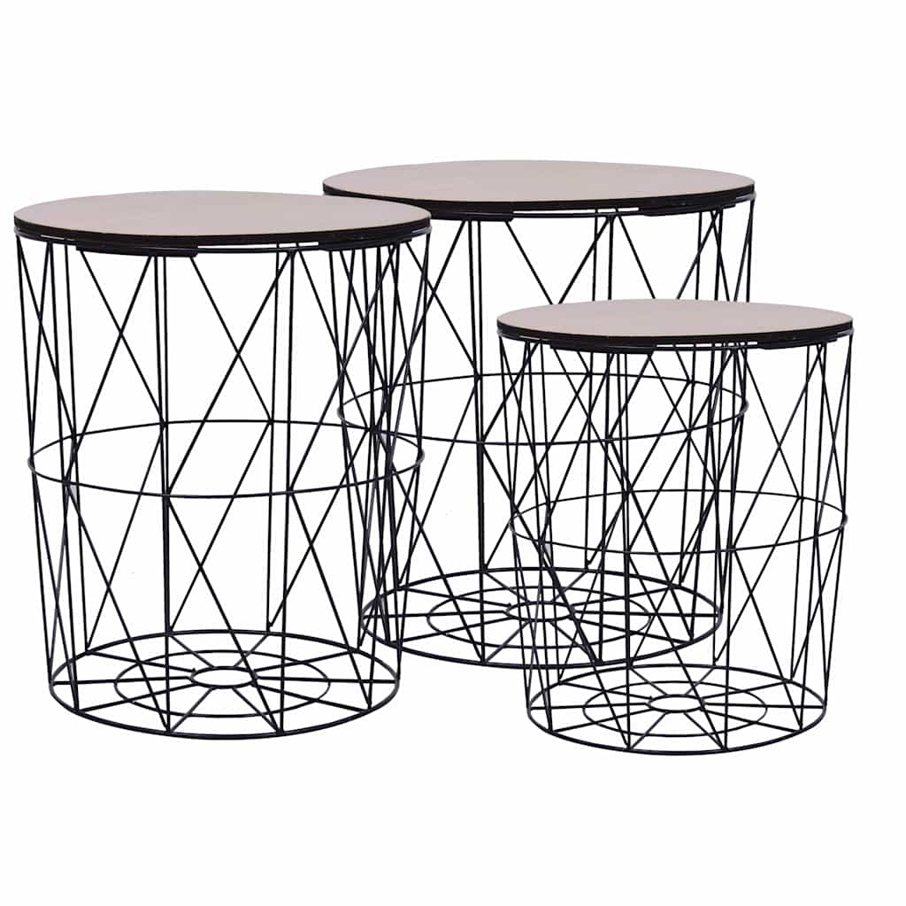 Vidaxl salontafels 3 st zwart