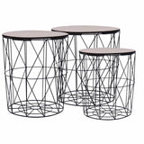 Vidaxl salontafels 3 st zwart