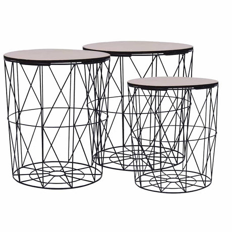 Vidaxl salontafels 3 st zwart