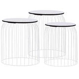 Vidaxl salontafels 3 st wit