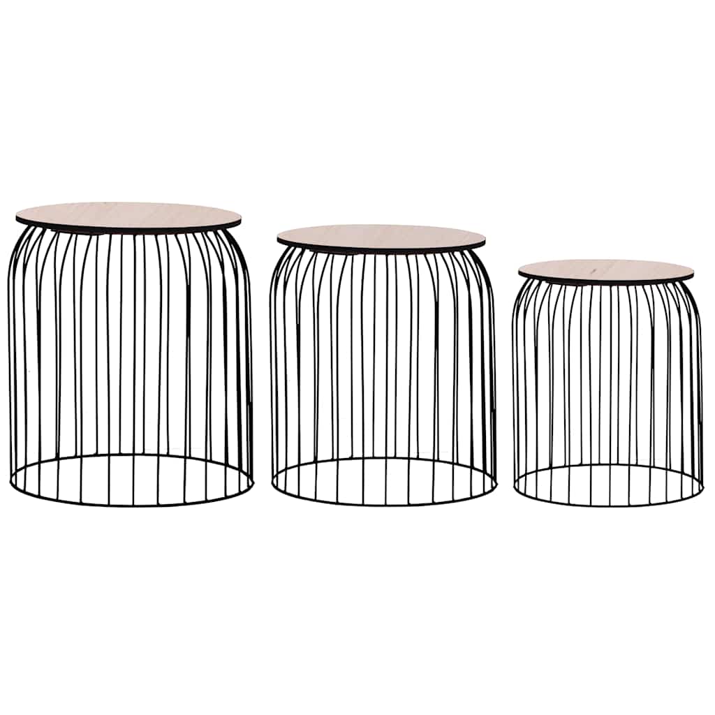 Vidaxl salontafels 3 st zwart