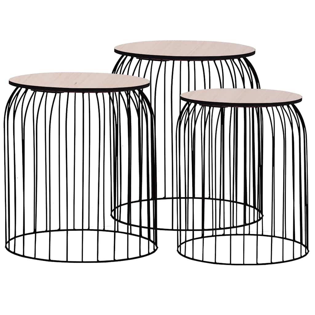 Vidaxl salontafels 3 st zwart
