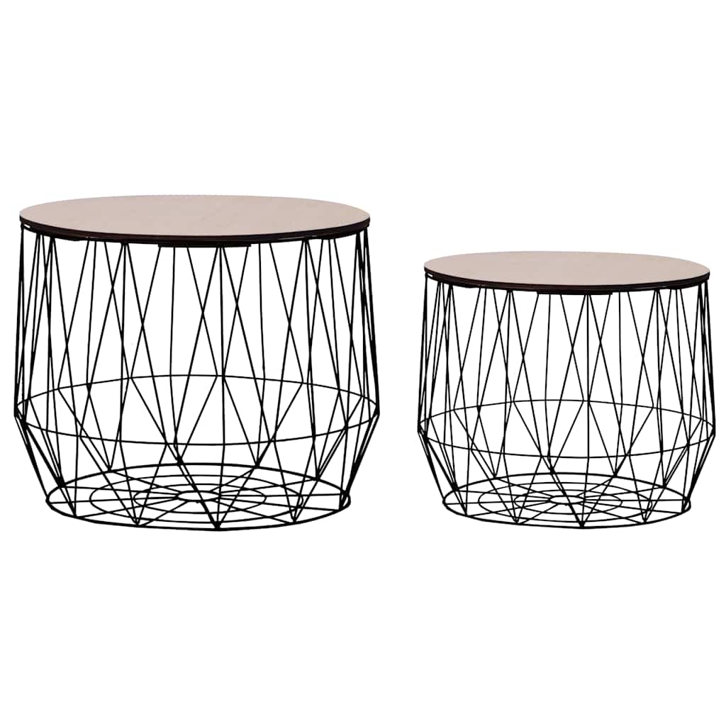 Vidaxl salontafels 2 st zwart
