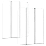 Vidaxl -Badwände 2 ST 104x130 cm gehärtetes Glas transparent