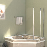 Vidaxl -Badwände 2 ST 104x130 cm gehärtetes Glas transparent