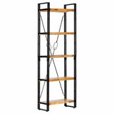 Vidaxl boekenkast met 5 schappen 60x30x180 cm massief mangohout