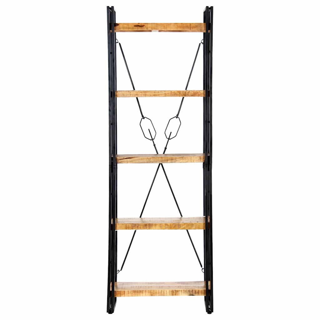 Vidaxl boekenkast met 5 schappen 60x30x180 cm massief mangohout