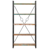 Vidaxl boekenkast met 5 schappen 90x30x180 cm massief gerecycled hout
