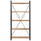 Vidaxl boekenkast met 5 schappen 90x30x180 cm massief acaciahout